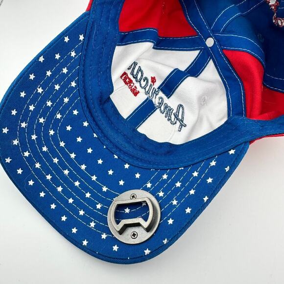 Disney Park Mickey Mouse Baseball Hat w Bottle Opener Adjustable Red White Blue - Picture 5 of 7